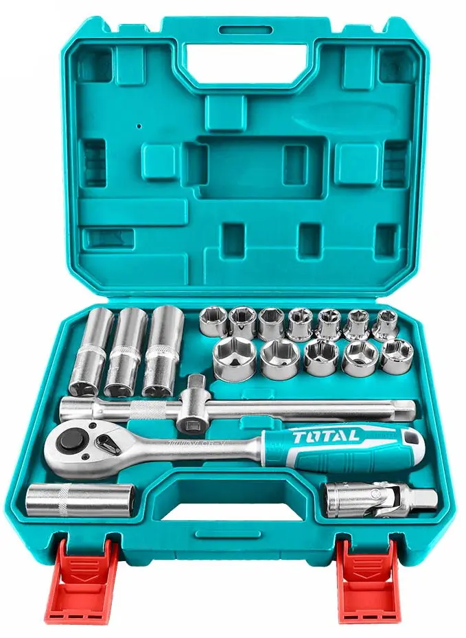 Набор торцевых головок с трещоткой Total THT121201