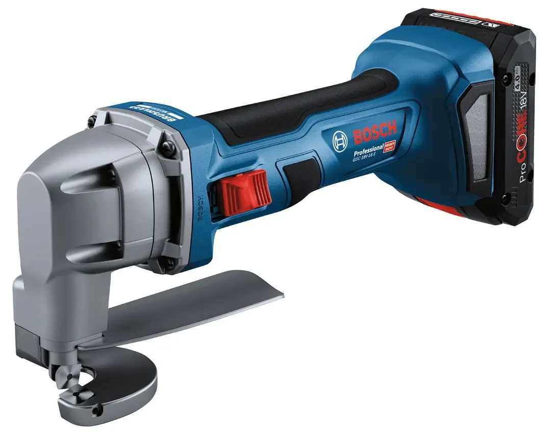 Foarfece de taiat tabla Bosch Professional GSC 18V-16 E 2x4.0 Ah + L-Boxx