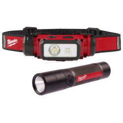 Set lanterna LED + lanterna frontala Milwaukee L4 FMHL2LED-302 (4933499300)
