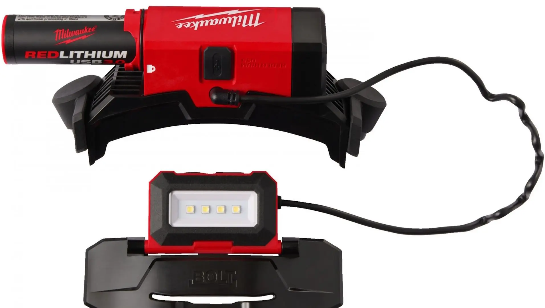 Налобный фонарь Milwaukee L4 BOLTHL-301 (Black/Red)