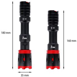 Lanterna LED Nils Camp NC0004 (Black/Red) Thumb