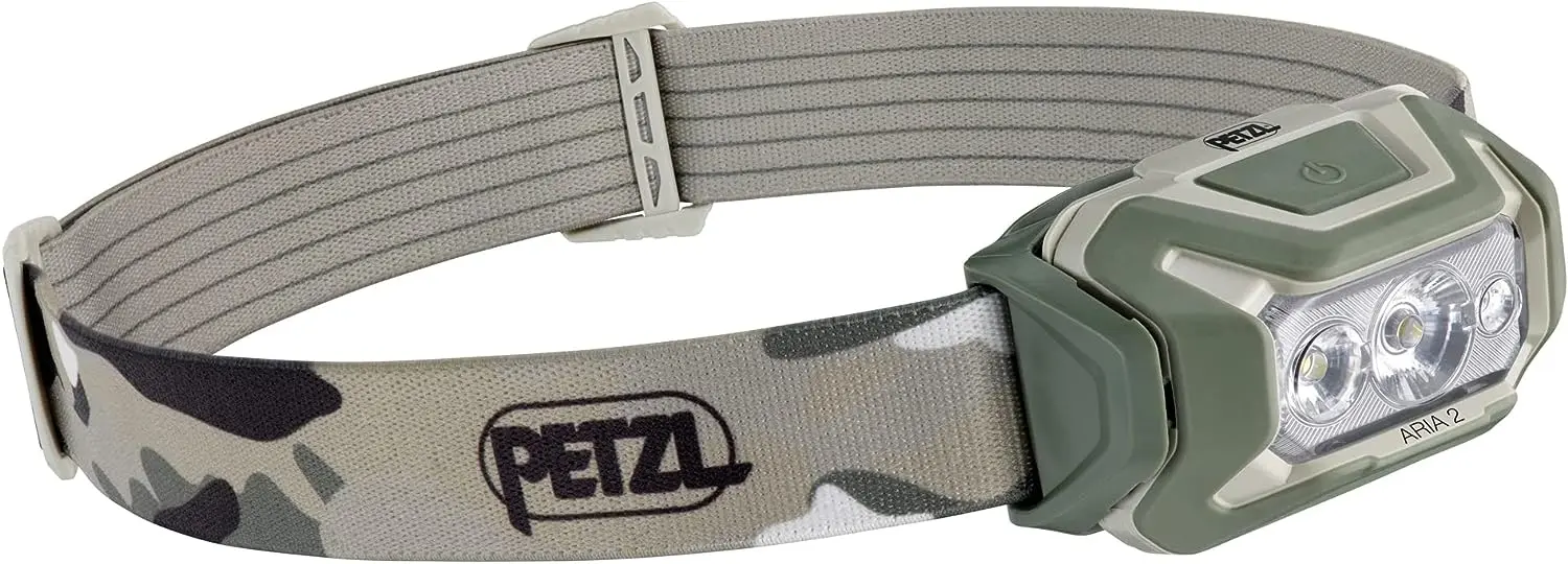 Lanterna frontala Petzl Aria 2 RGB Camo E070BA01 (Beige/Green)