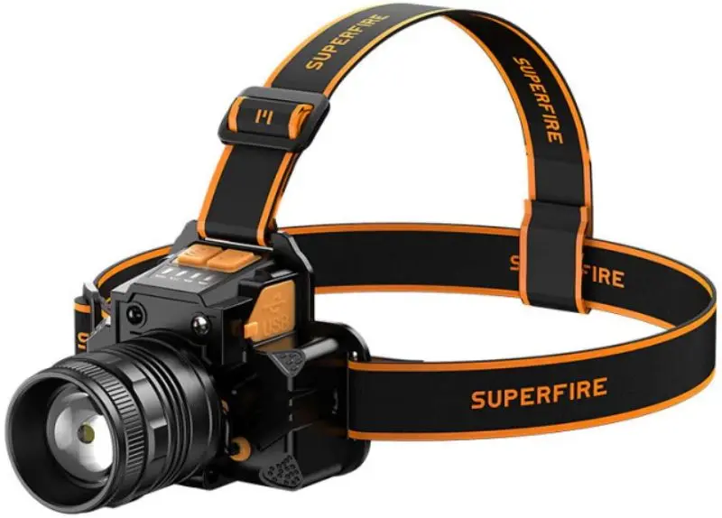Lanterna frontala Superfire HL58 (Black/Orange)