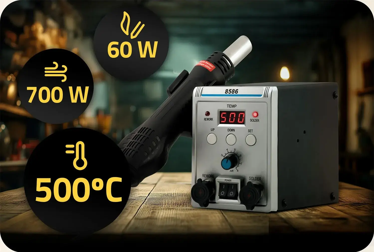 Паяльная станция Humberg HM-29 (Black) - 8