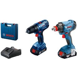 Комплект аккумуляторных инструментов Bosch GSR 180 LI + GDX 180 LI + GBA 18V 2.0Ah 1 600 A00 1CG + GAL 18V-20 + Case Thumb