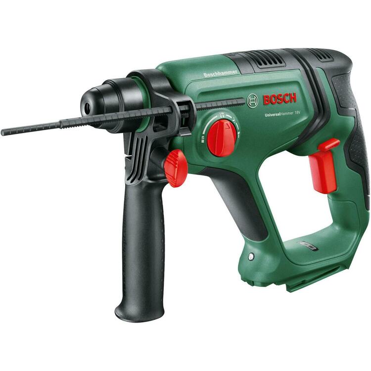 Ciocan rotopercutor cu acumulator Bosch UniversalHammer 06039D6002, 18 V, 2000 RPM, 2 J, mandrina universala SDS plus, limitator adancime, 1 acumulator 2,5 Ah, incarcator, geanta