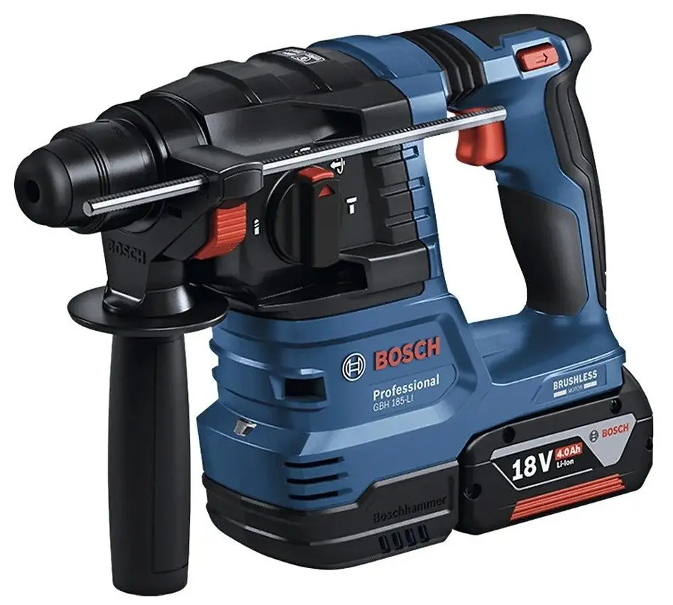 Ciocan rotopercutor Bosch GBH 185-LI + GBA 18V 4.0Ah x1 +  GAL 18V-40 + Case