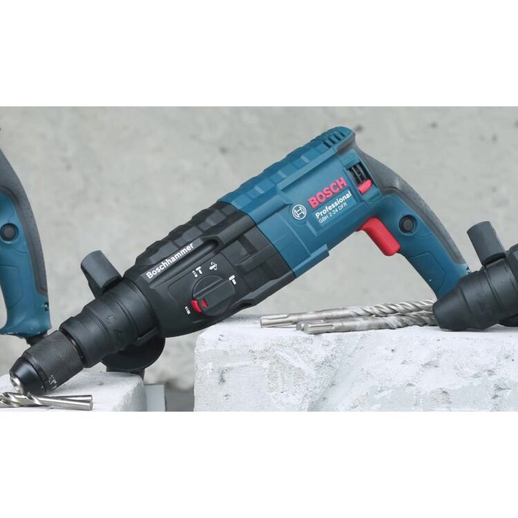 Ciocan rotopercutor SDS plus Bosch Professional GBH 2-24/240 DRE, 790 W, 2.7 J + maner lateral + limitator adancime + valiza transport