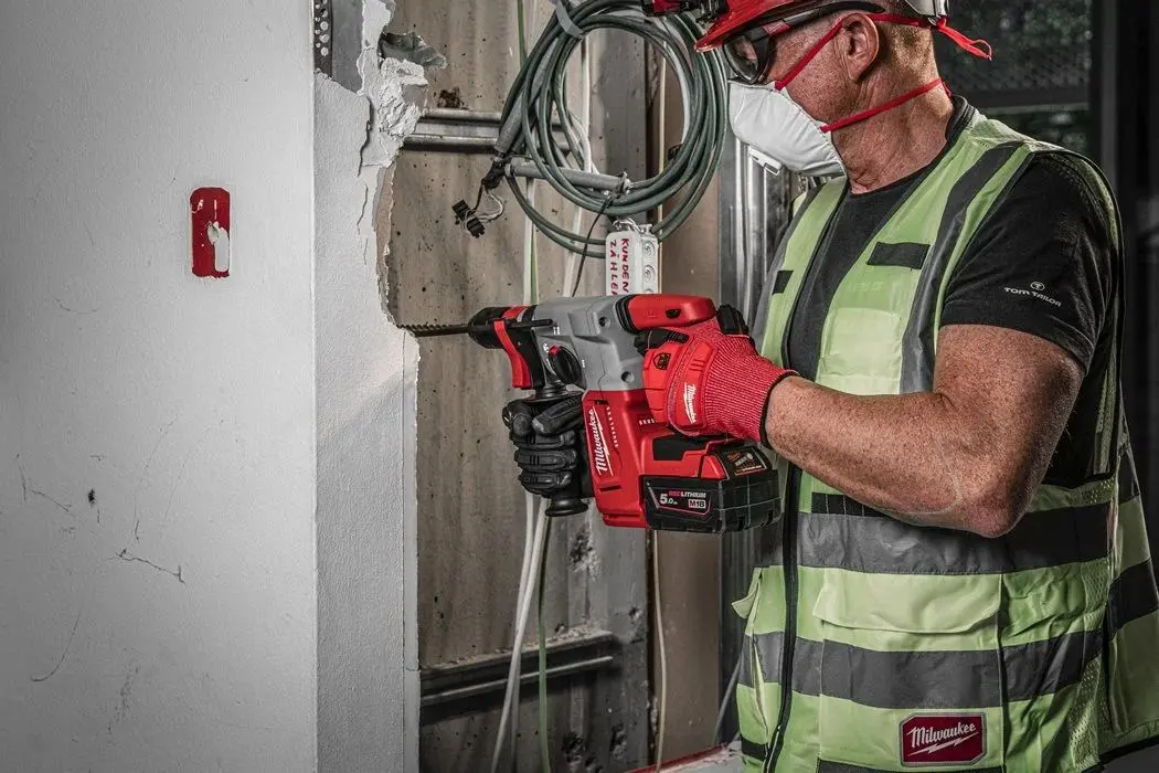 Ciocan rotopercutor cu acumulator Milwaukee M18BLHX100P-502P (Red/Black)