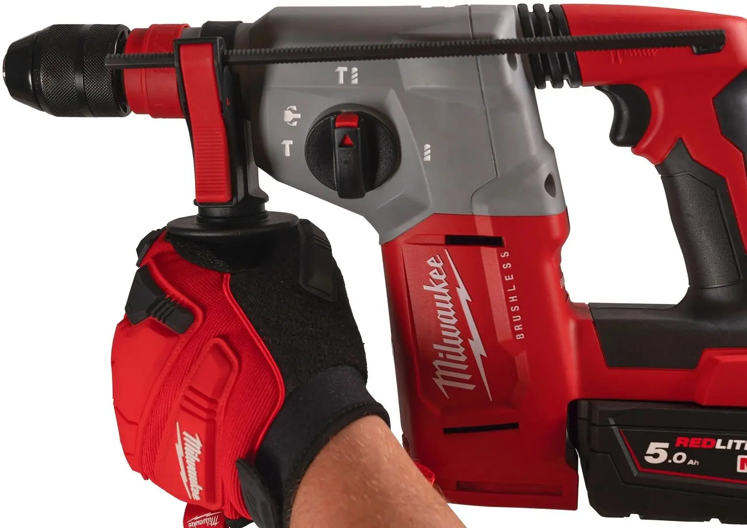 Ciocan rotopercutor cu acumulator Milwaukee M18BLHX100P-502P (Red/Black)