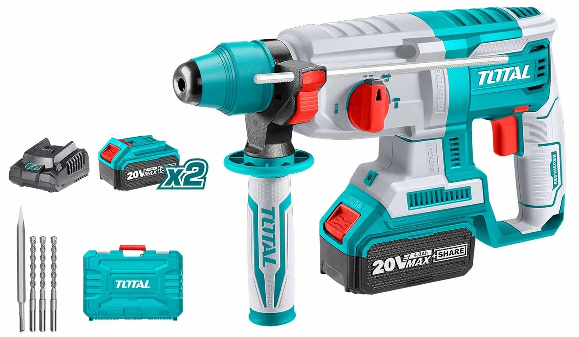 Ciocan rotopercutor cu acumulator Total TRHLI202287