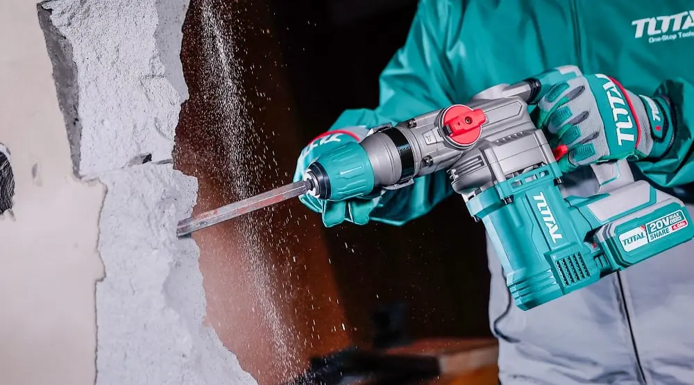 Ciocan rotopercutor cu acumulator Total TRHLI202882 2x4.0Ah Set