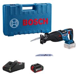 Ferestrau cu sabie cu acumulator Bosch GSA 185-LI + GBA 18V 5.0Ah + AL 18V-40 Thumb