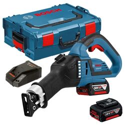 Аккумуляторная сабельная пила Bosch Professional GSA 18V-32 + GBA 18V 5.0Ahx2 + GAL 1880 CV + L-BOXX