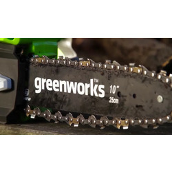 Аккумуляторная цепная пила GreenWorks G24CS25 (Green/Black) Thumb