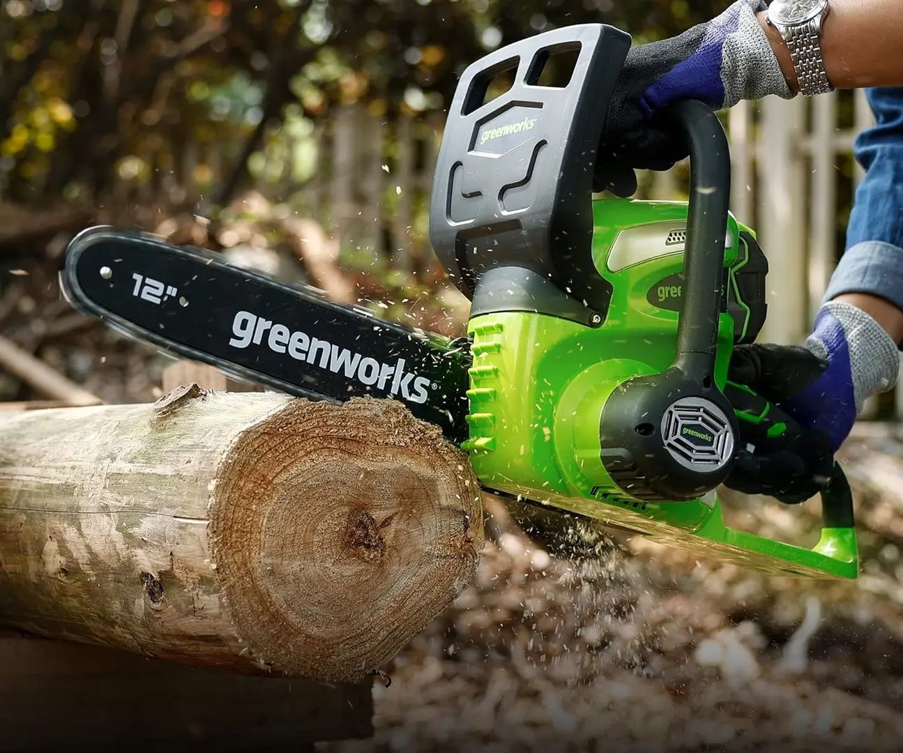 Fierastrau cu lant cu acumulator GreenWorks G40CS30 (Green/Black) - 2