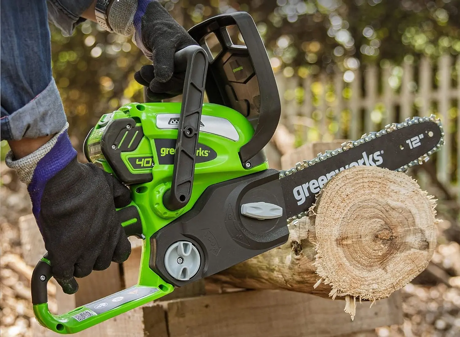 Fierastrau cu lant cu acumulator GreenWorks G40CS30 (Green/Black) - 3