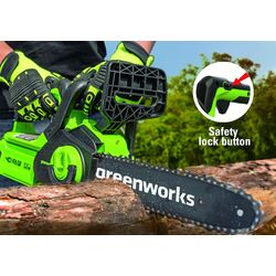Аккумуляторная цепная пила Greenworks G40CS30II (Green/Black) Thumb