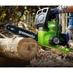 Аккумуляторная цепная пила GreenWorks G40CS30K2 (Green/Black) Thumb