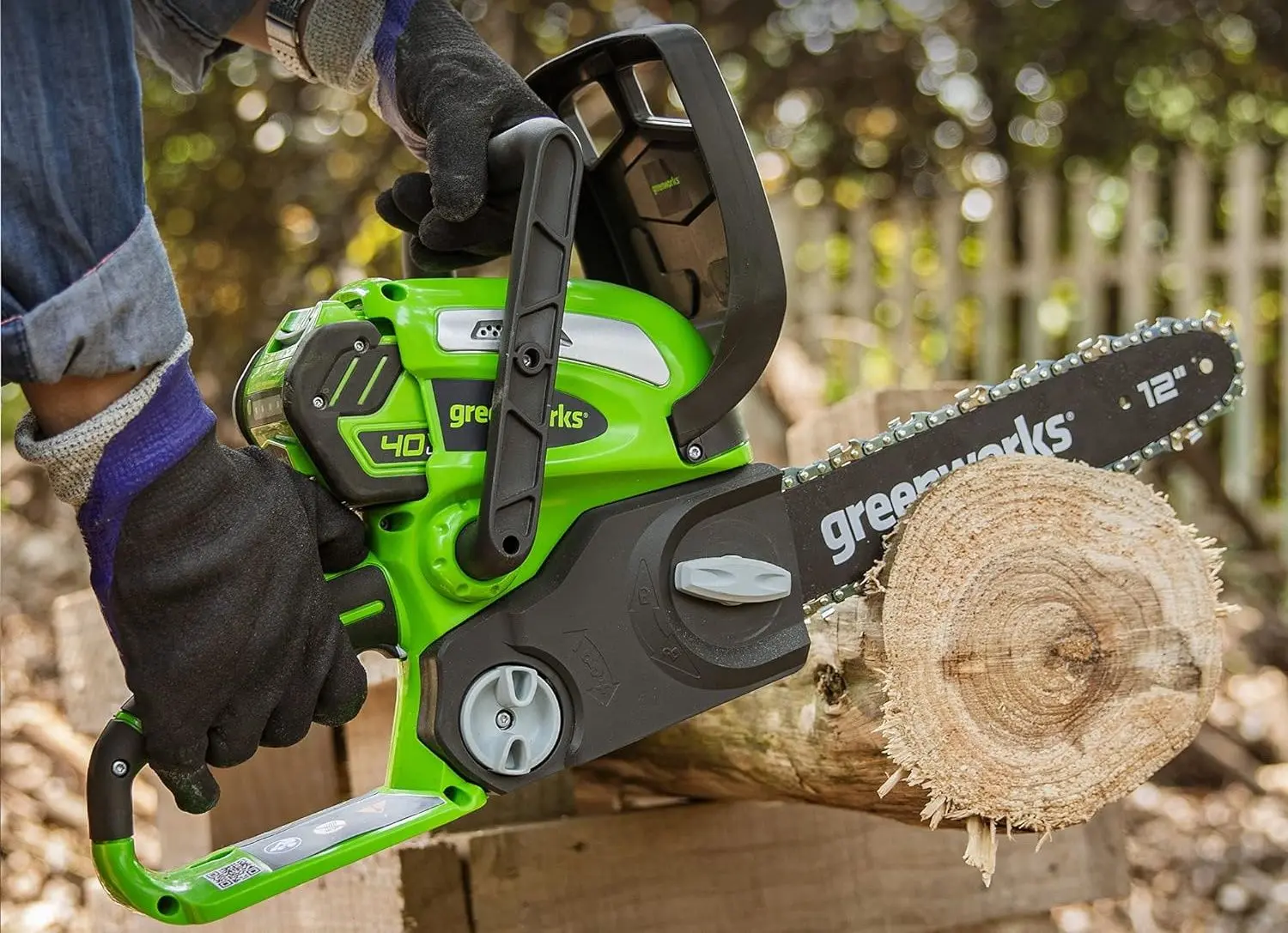 Аккумуляторная цепная пила GreenWorks G40CS30K2 (Green/Black)