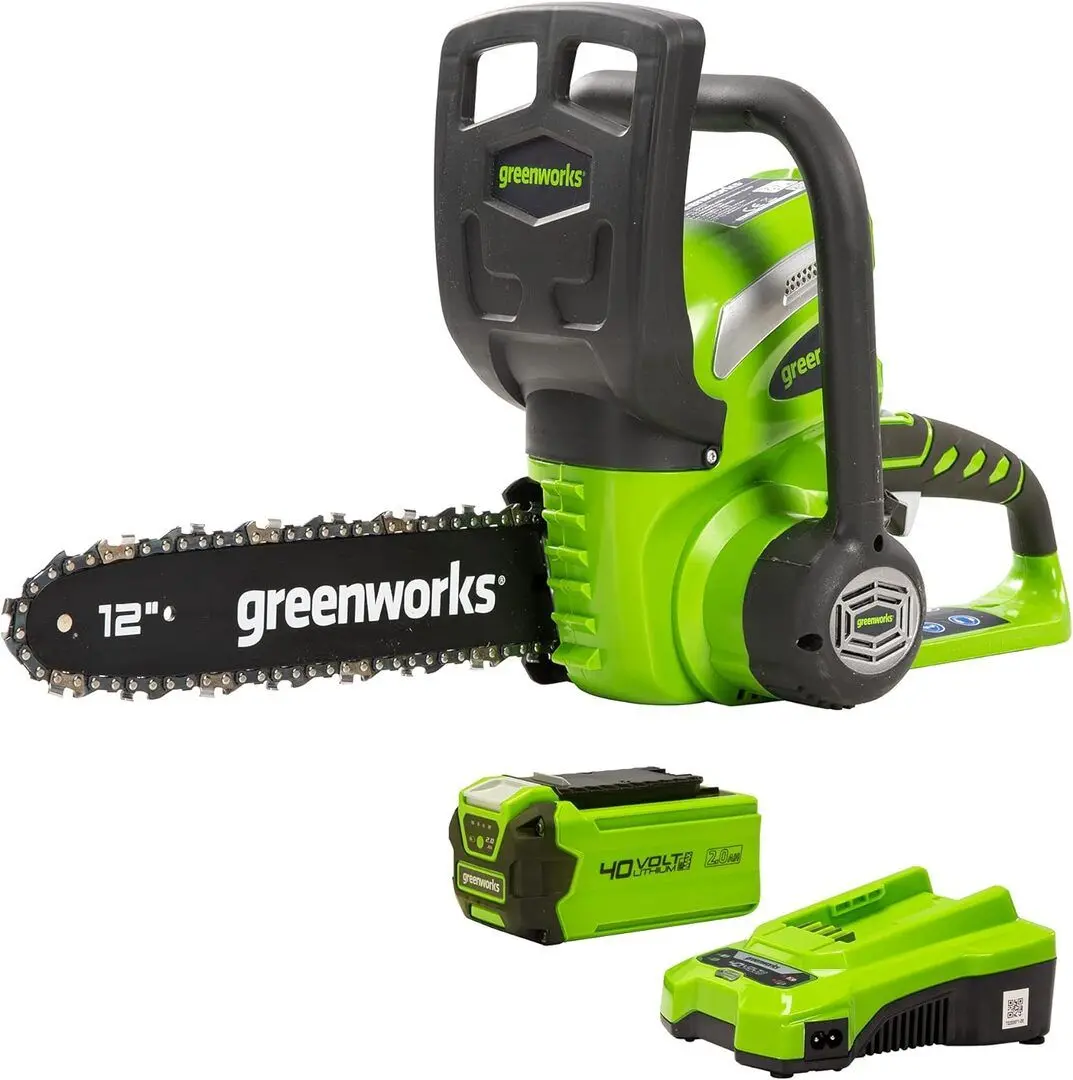 Аккумуляторная цепная пила GreenWorks G40CS30K2 (Green/Black)