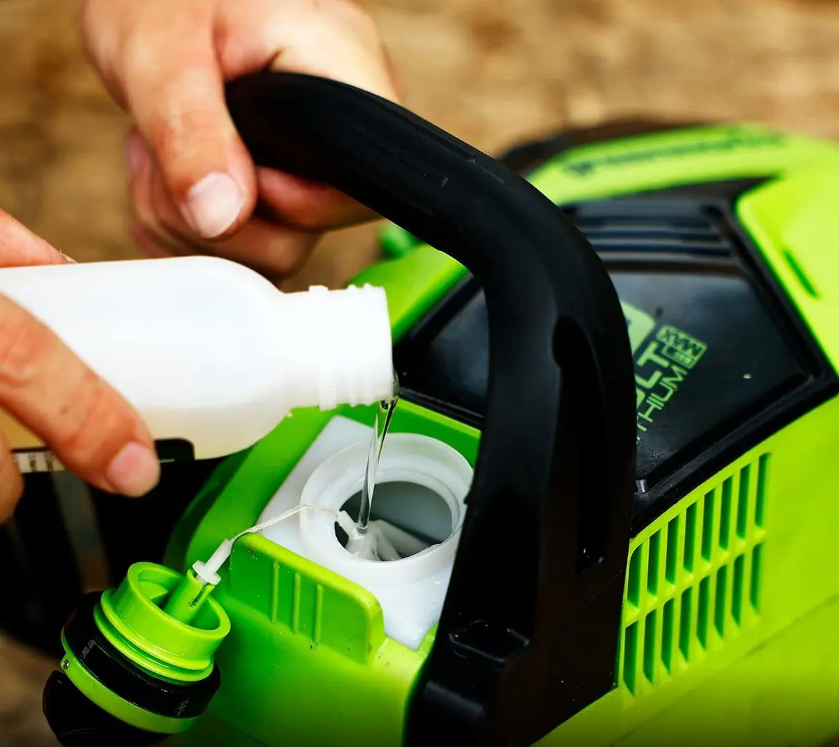 Аккумуляторная цепная пила Greenworks GD40CS18 (Green/Black) - 3