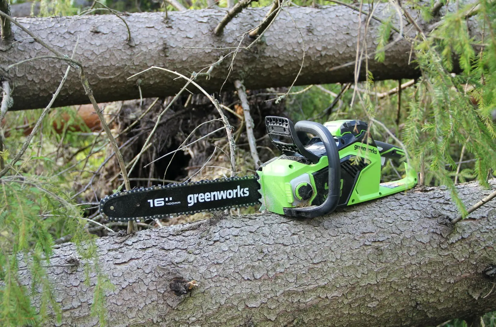 Аккумуляторная цепная пила Greenworks GD40CS18K4 (Green/Black) - 6