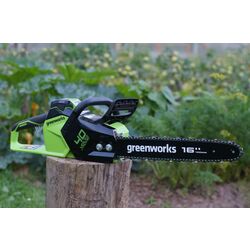 Аккумуляторная цепная пила Greenworks GD40CS18K4 (Green/Black) Thumb