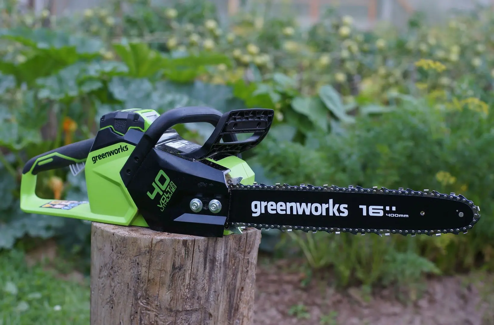 Аккумуляторная цепная пила Greenworks GD40CS18K4 (Green/Black) - 7