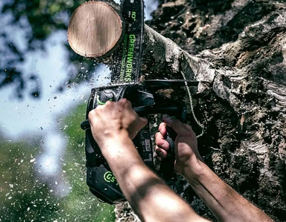 Аккумуляторная цепная пила GreenWorks GD40TCSK2 (Green/Black) - 6