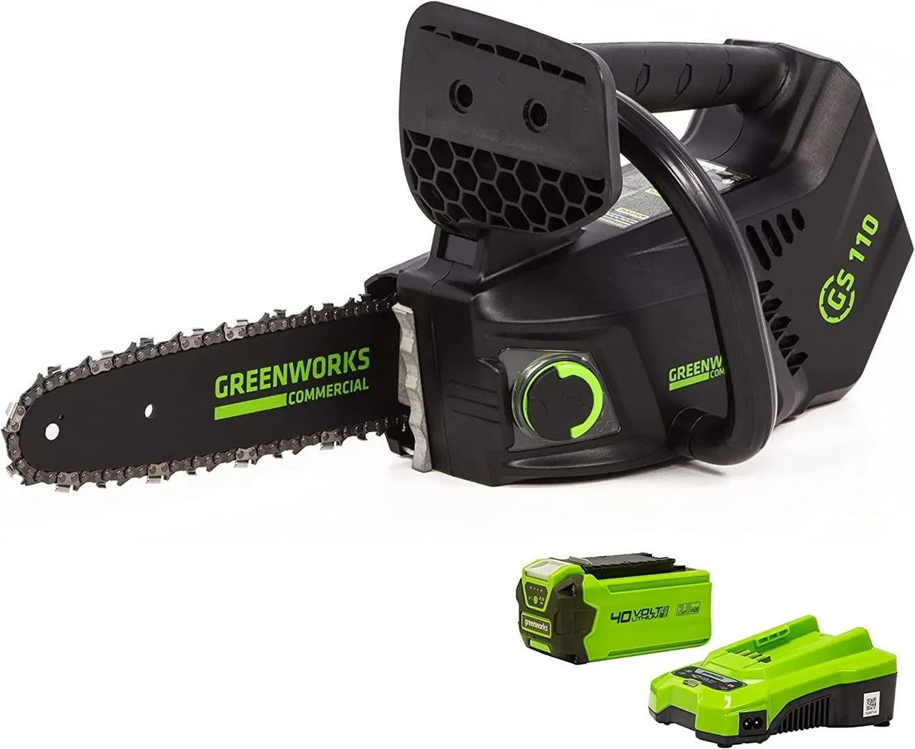 Аккумуляторная цепная пила GreenWorks GD40TCSK2 (Green/Black)