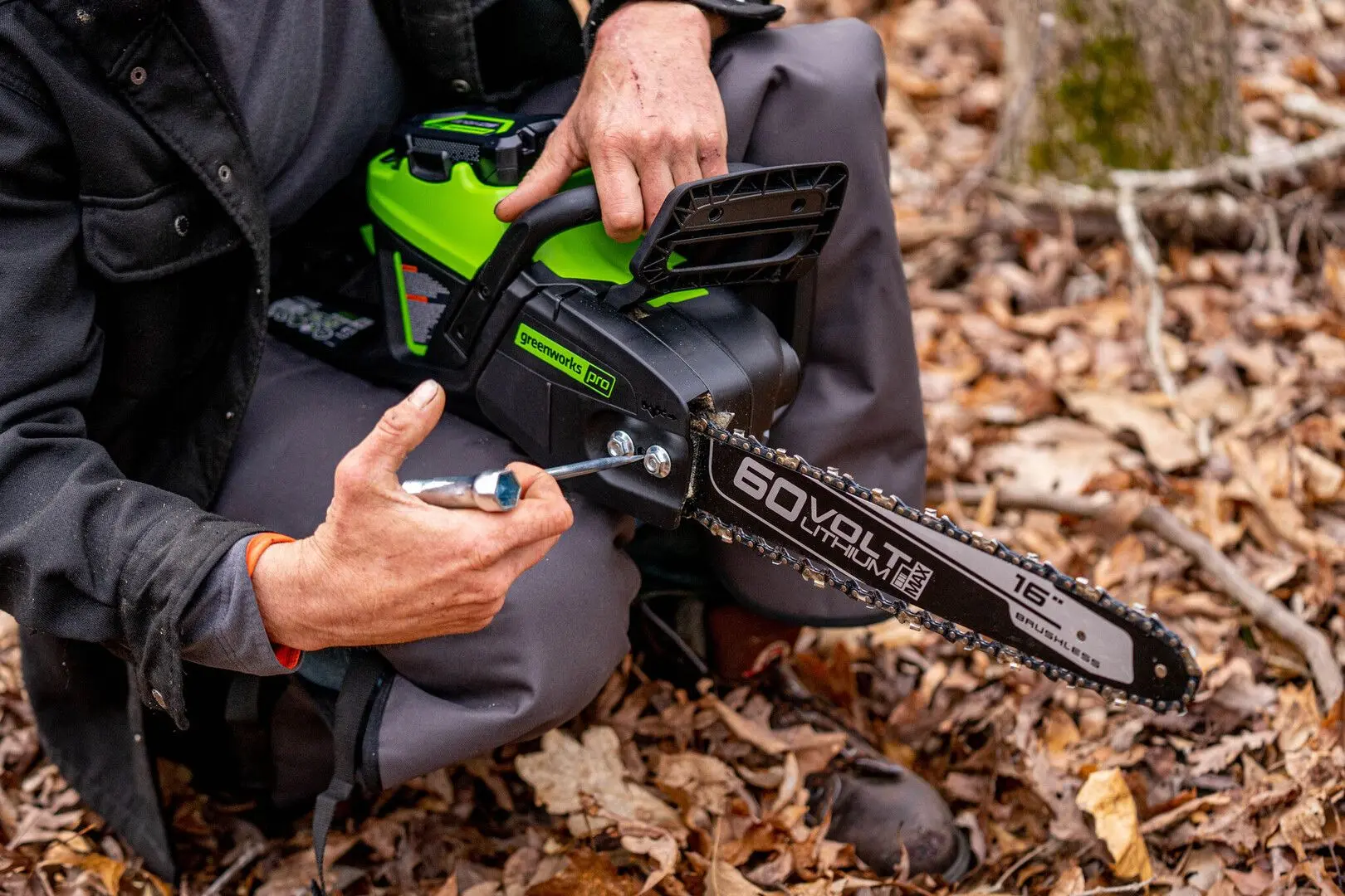 Fierastrau cu lant pe acumulator GreenWorks GD60CS40 Solo - 8