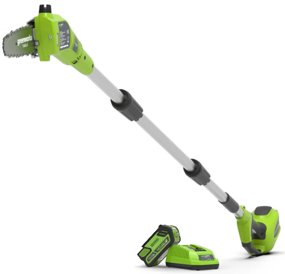 Аккумуляторный высоторез Greenworks G40PSFK2 (Green)