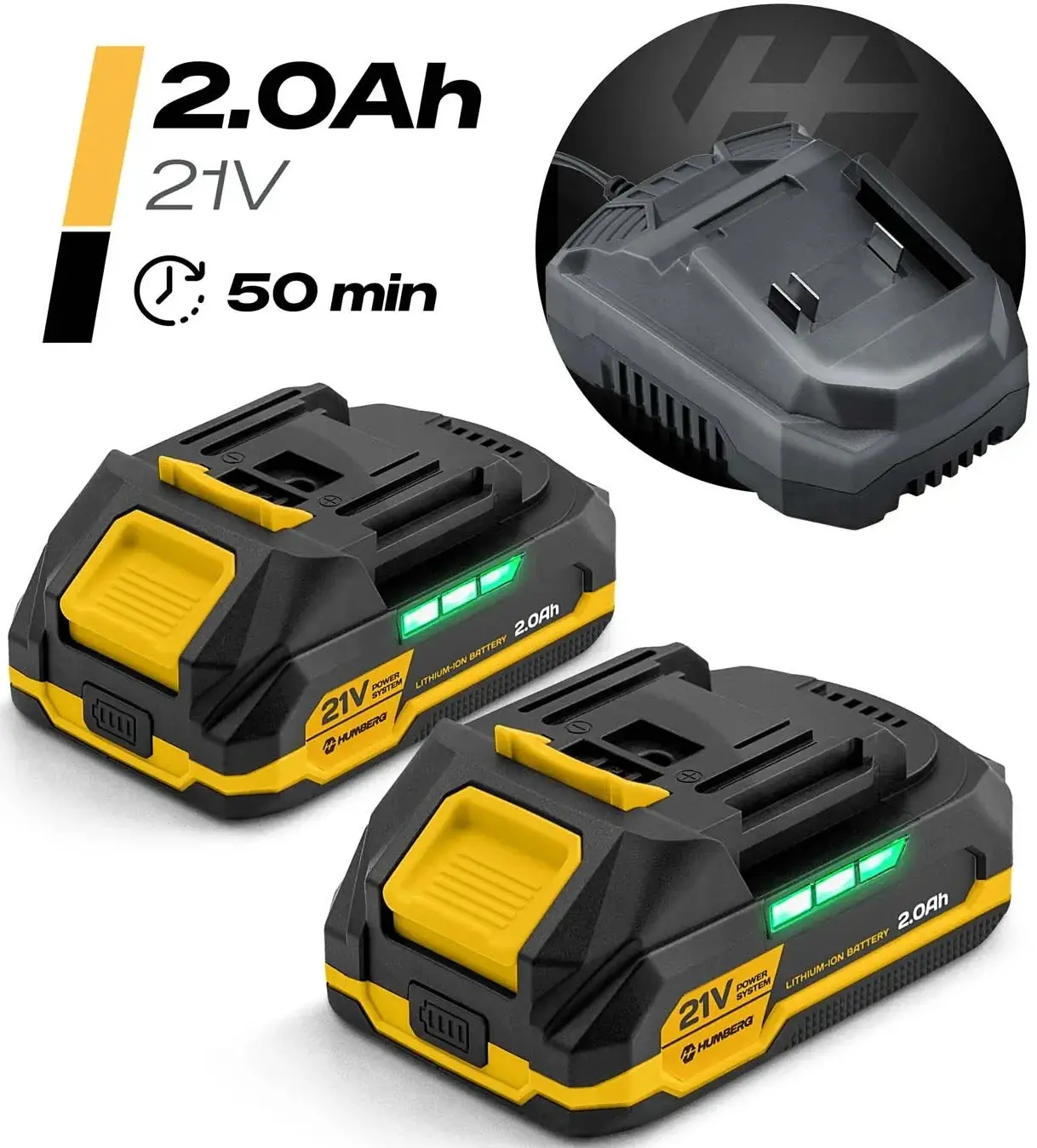 Аккумуляторная цепная пила Humberg HM-421 542100 (Yellow/Black) - 7