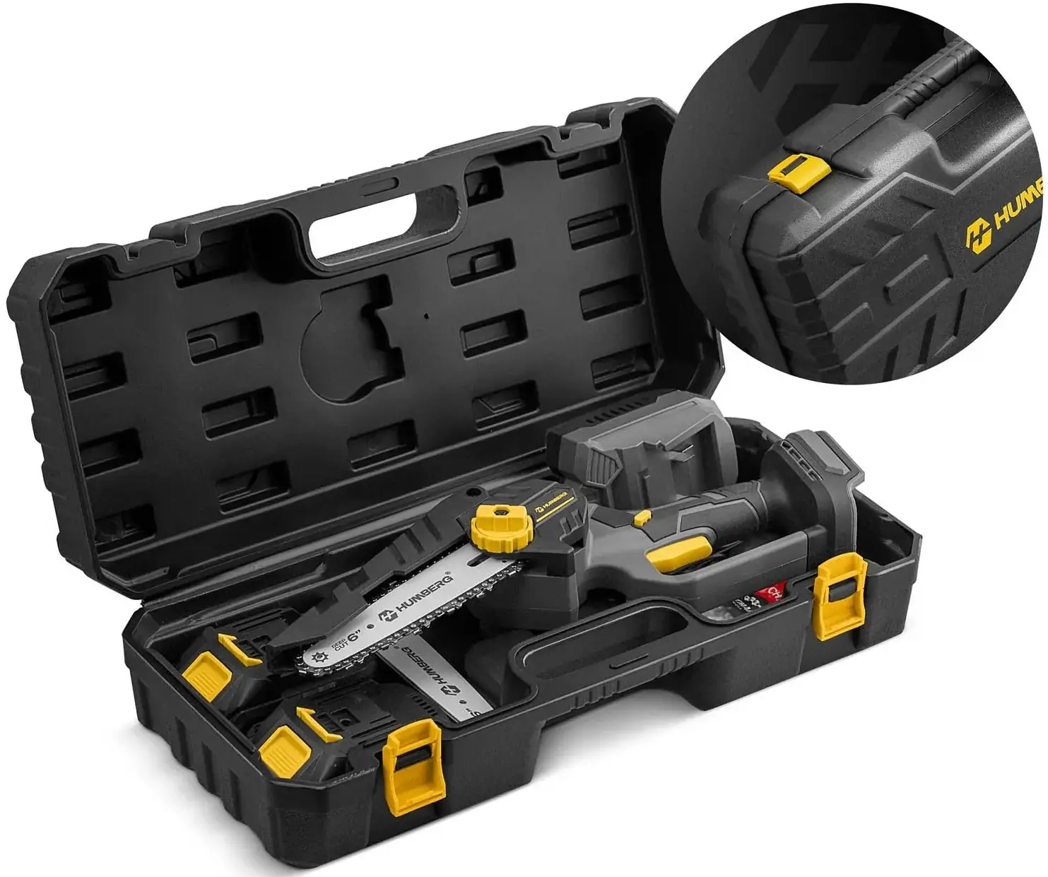 Аккумуляторная цепная пила Humberg HM-421 542100 (Yellow/Black) - 9