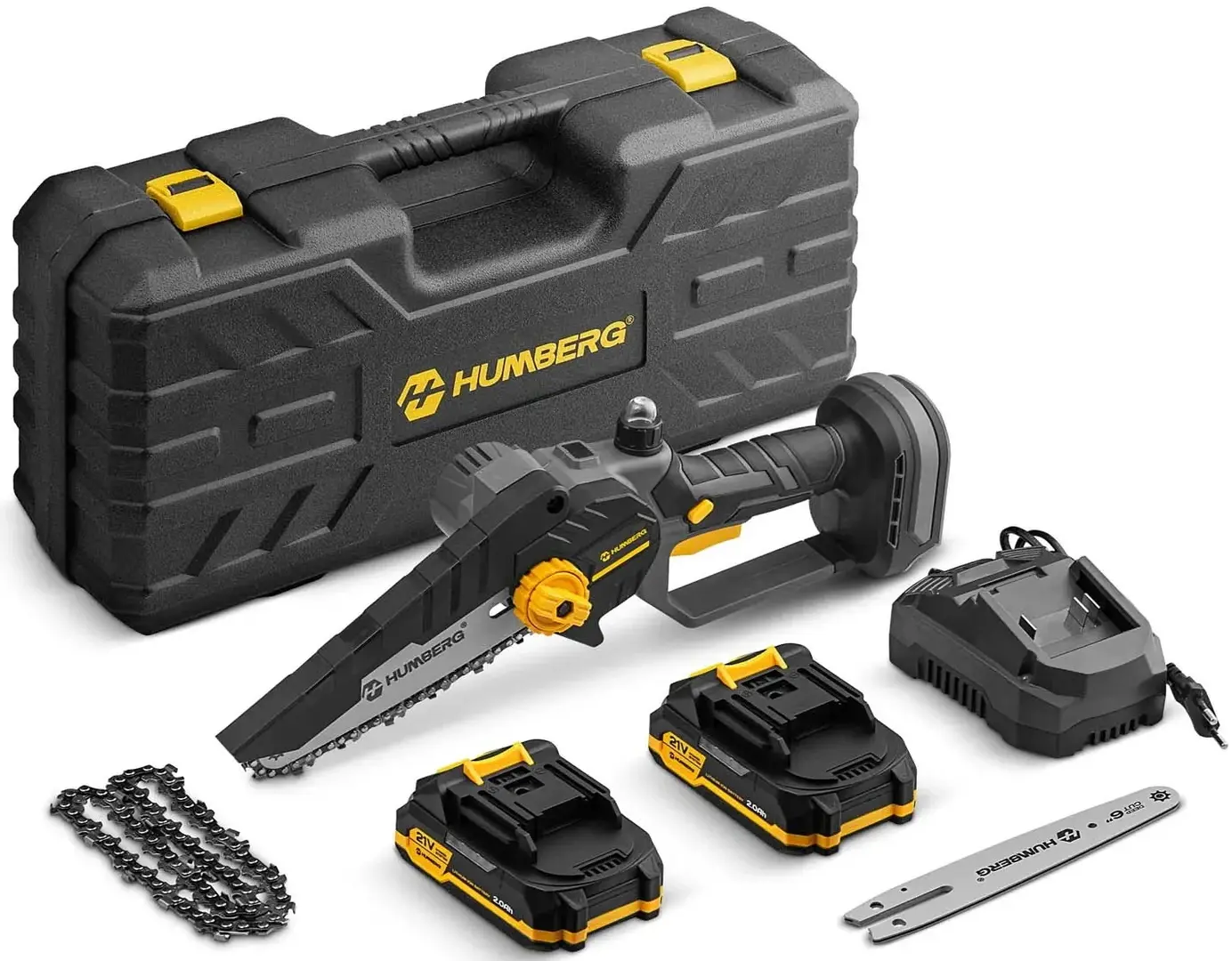 Аккумуляторная цепная пила Humberg HM-421 542100 (Yellow/Black)
