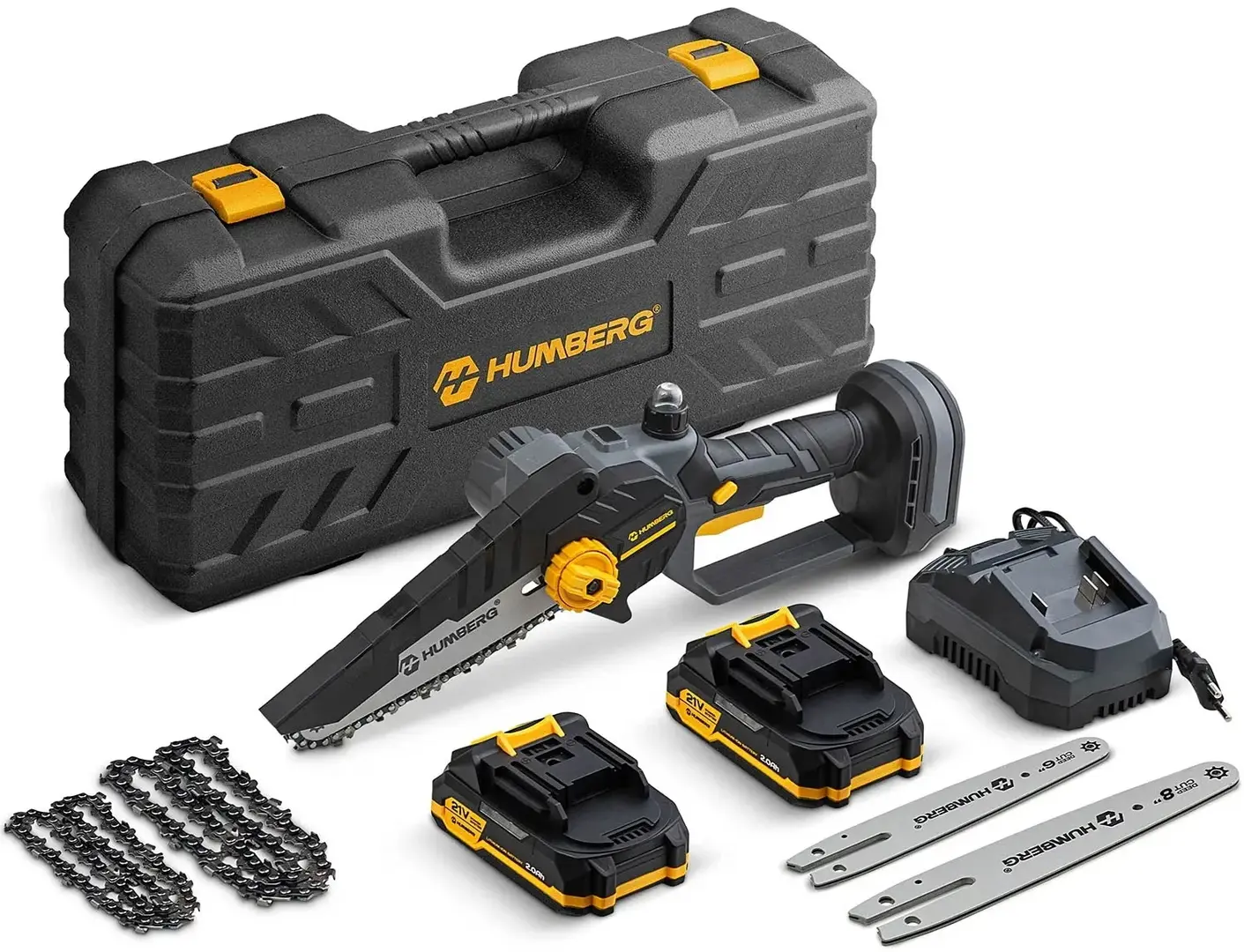 Аккумуляторная цепная пила Humberg HM-421 (Yellow/Black)
