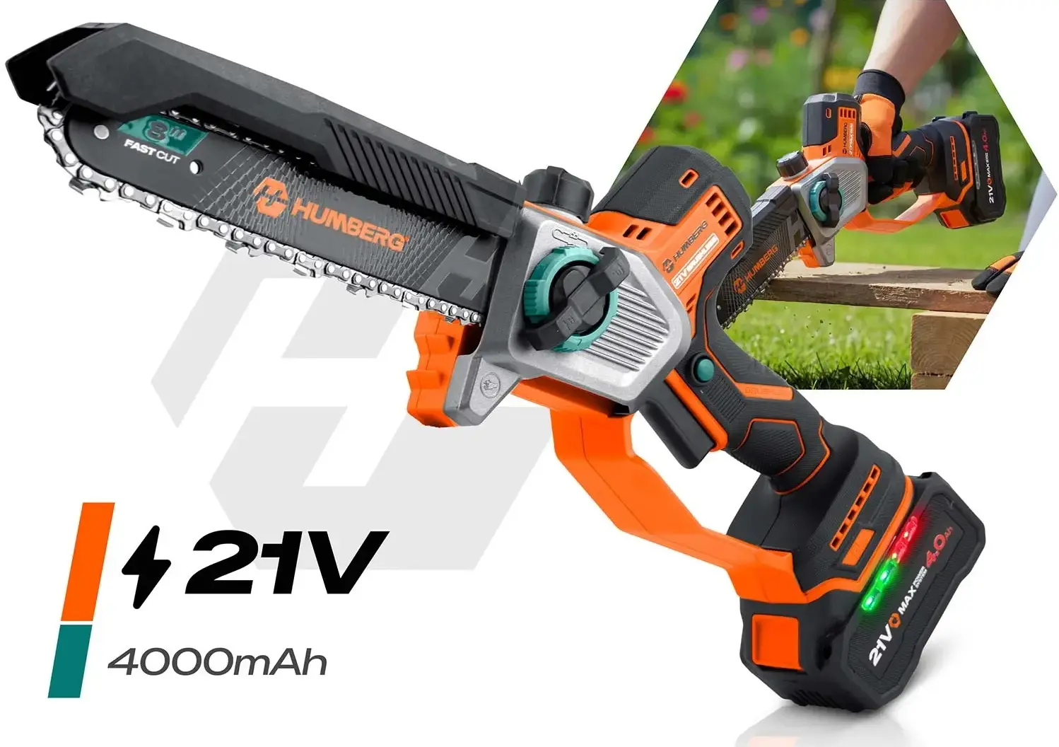 Аккумуляторная цепная пила Humberg HM-437 543701 (Multicolour) - 4