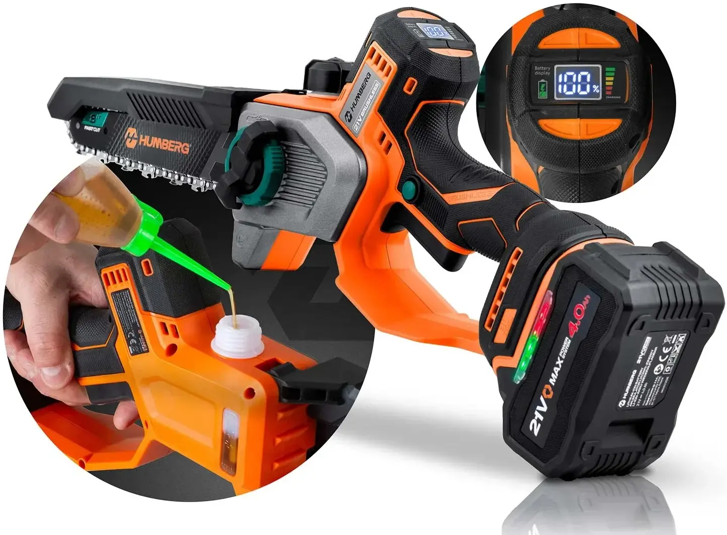 Аккумуляторная цепная пила Humberg HM-437 543701 (Multicolour) - 5