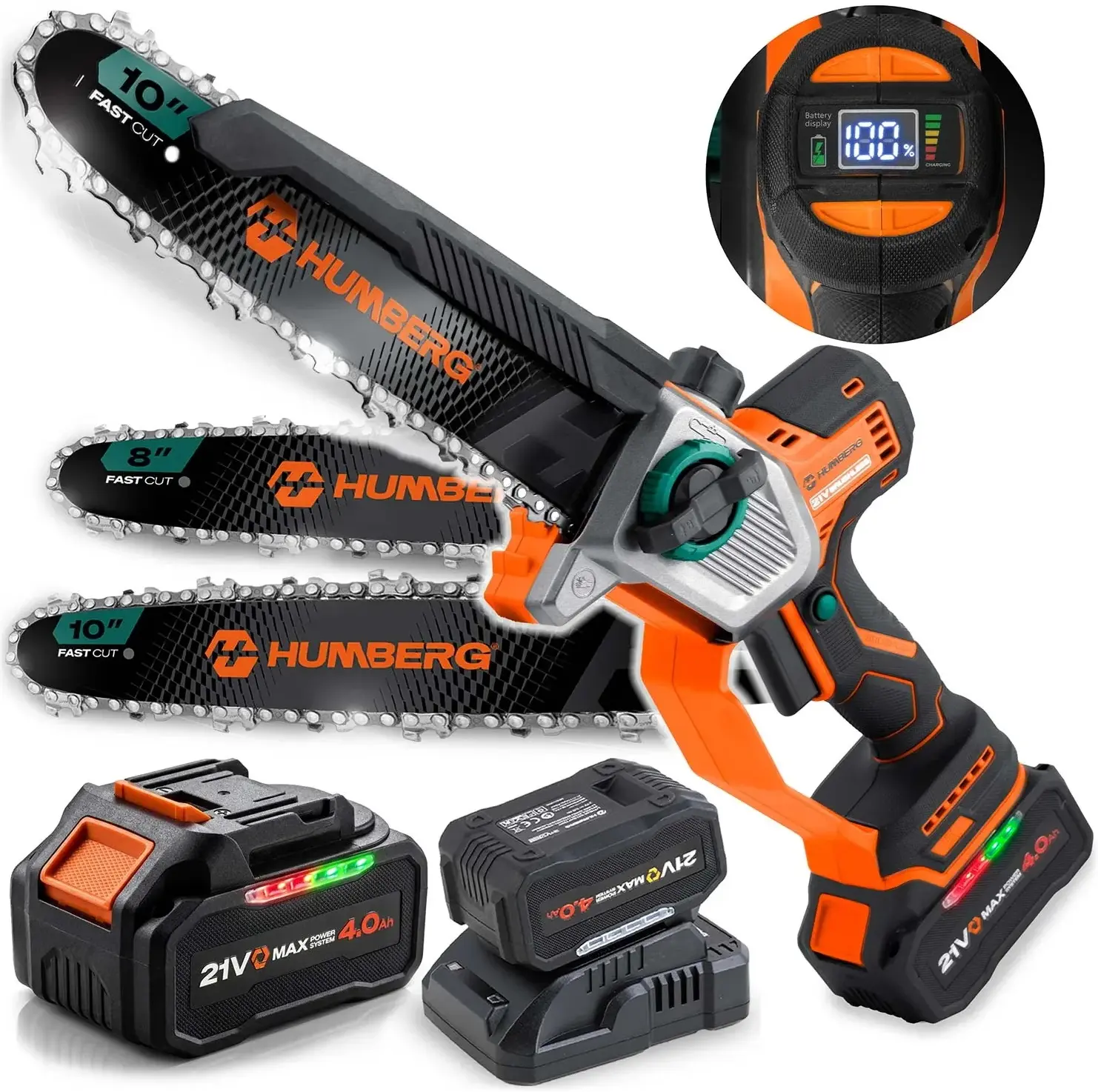 Аккумуляторная цепная пила Humberg HM-437 543701 (Multicolour) - 9