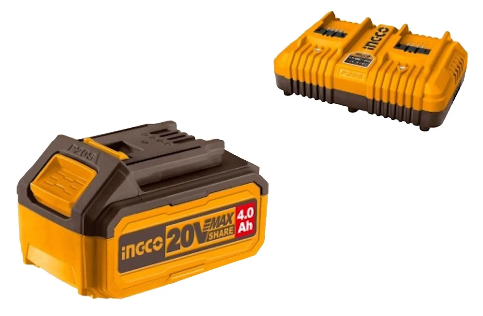 Ferastrau cu lant cu acumulator Ingco CGSLI401682 20V 2x4Ah