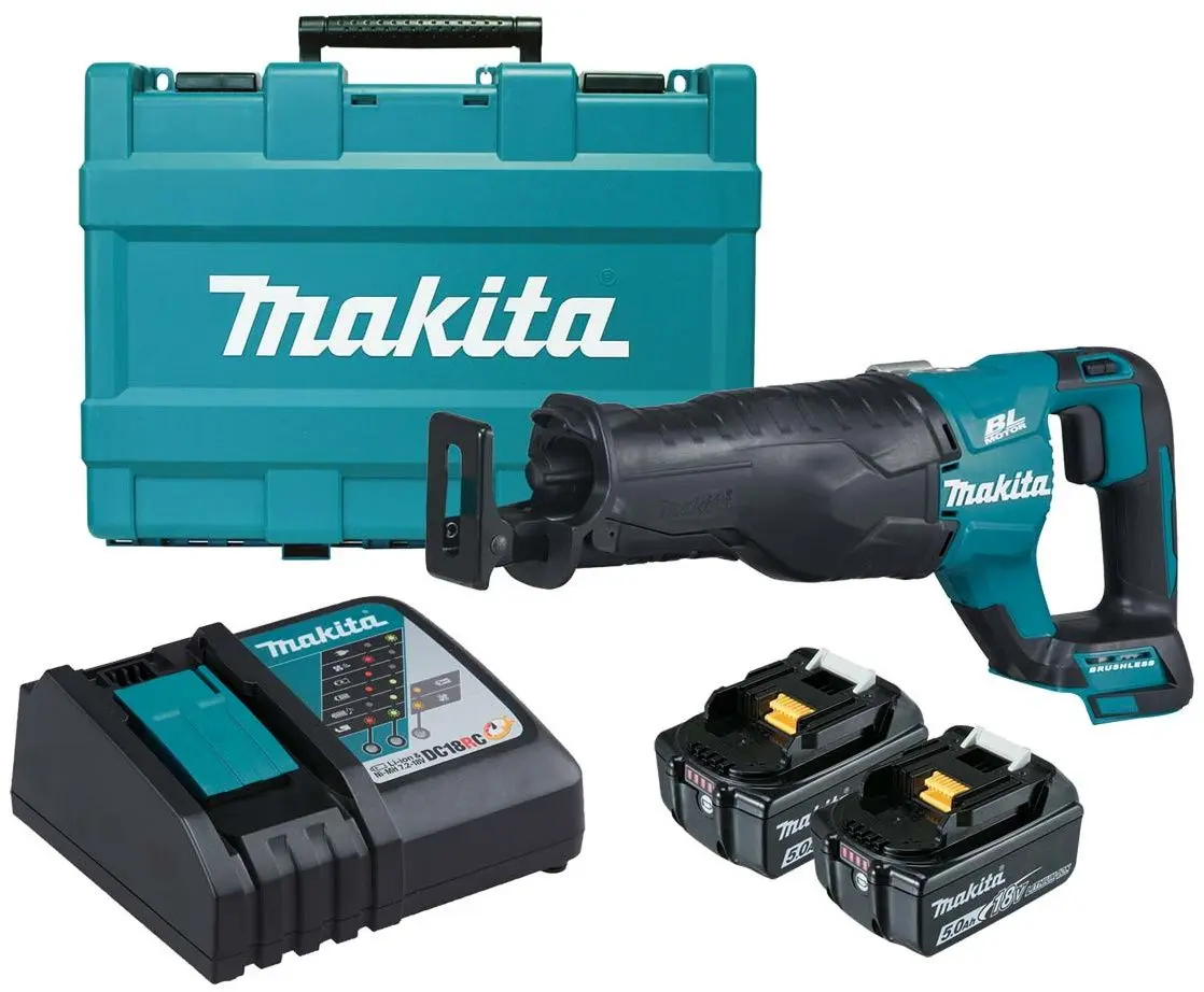 Аккумуляторная сабельная пила Makita DJR187RTE + BL1850B 5.0Ahx2 Set