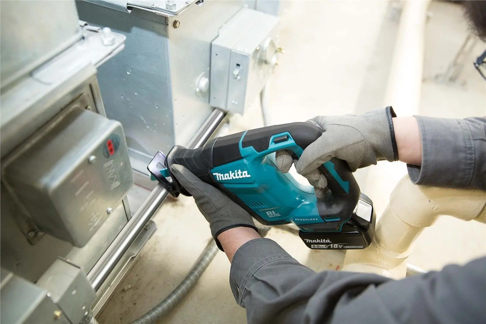 Аккумуляторная сабельная пила Makita DJR188RTJ + BL1850B 5.0Ahx2 Set - 4