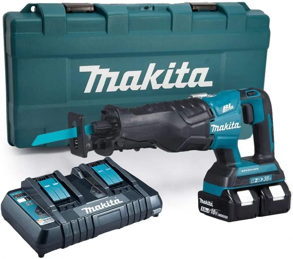 Аккумуляторная сабельная пила Makita DJR360PT2 + BL1850B 5.0Ahx2 Set