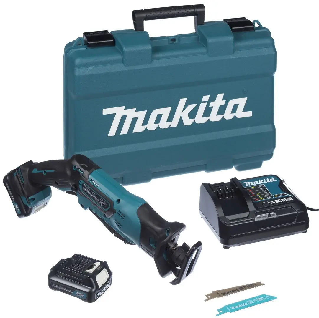 Аккумуляторная сабельная пила Makita JR103DSAE + BL1020B 2.0Ahx2 Set