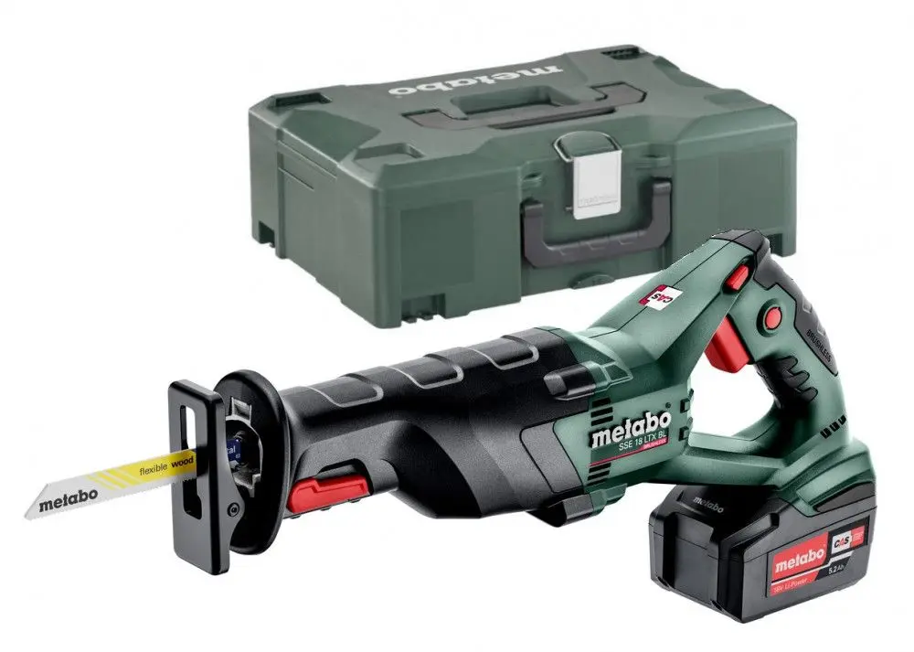 Аккумуляторная сабельная пила Metabo SSE 18 LTX BL + Li-Power 5.2Ahx2 Set