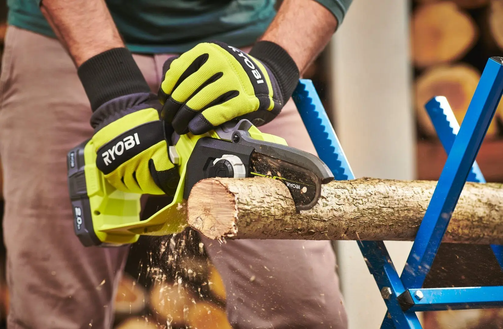 Fierastrau cu lant cu acumulator Ryobi RY18PSX10A-120