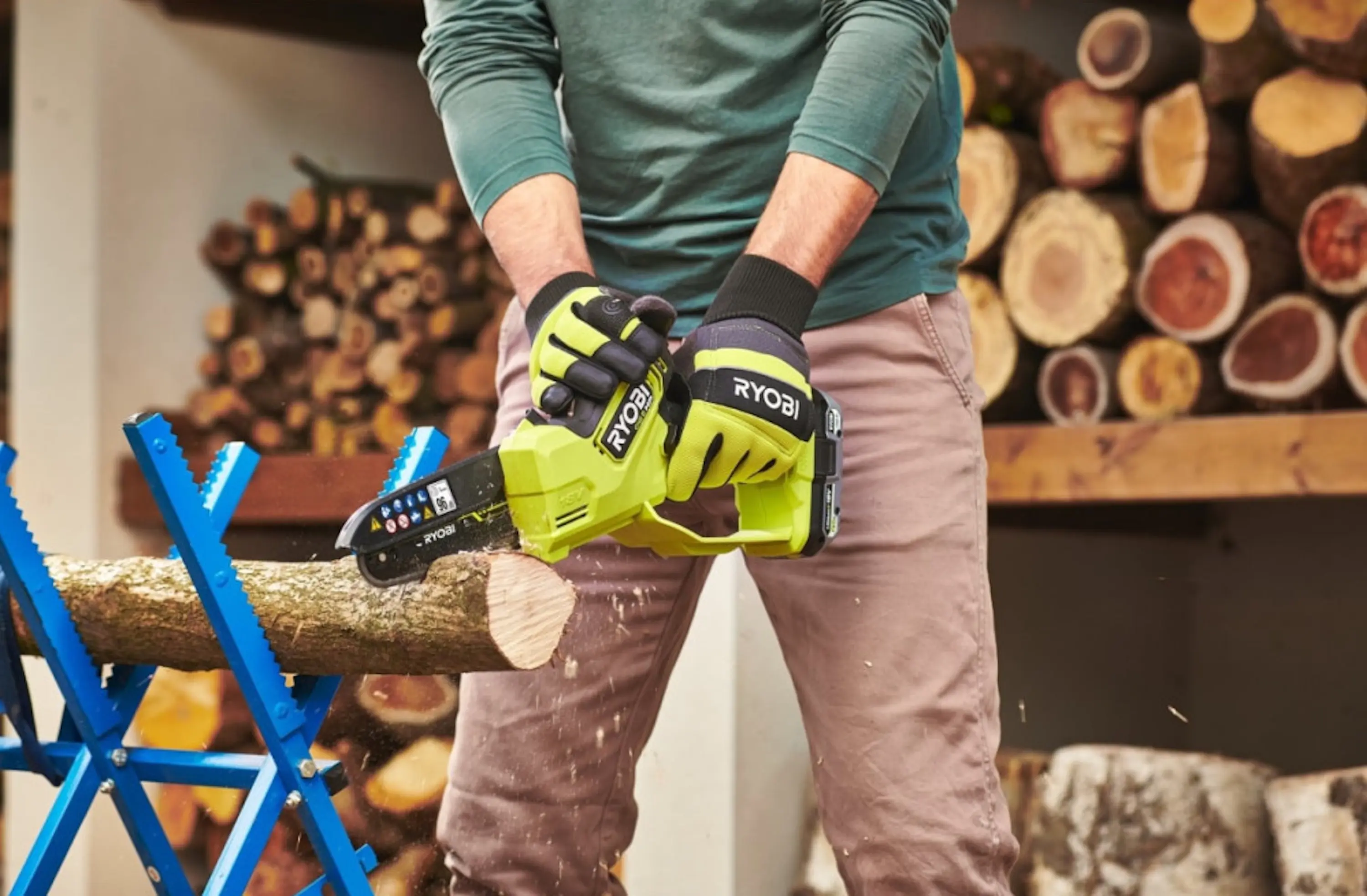 Аккумуляторная цепная пила Ryobi RY18PSX15A-120 (5133005780) - 3