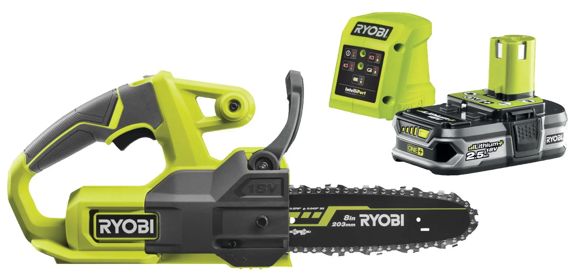 Пила цепная аккумуляторная Ryobi RY18CS20A-125 - 4
