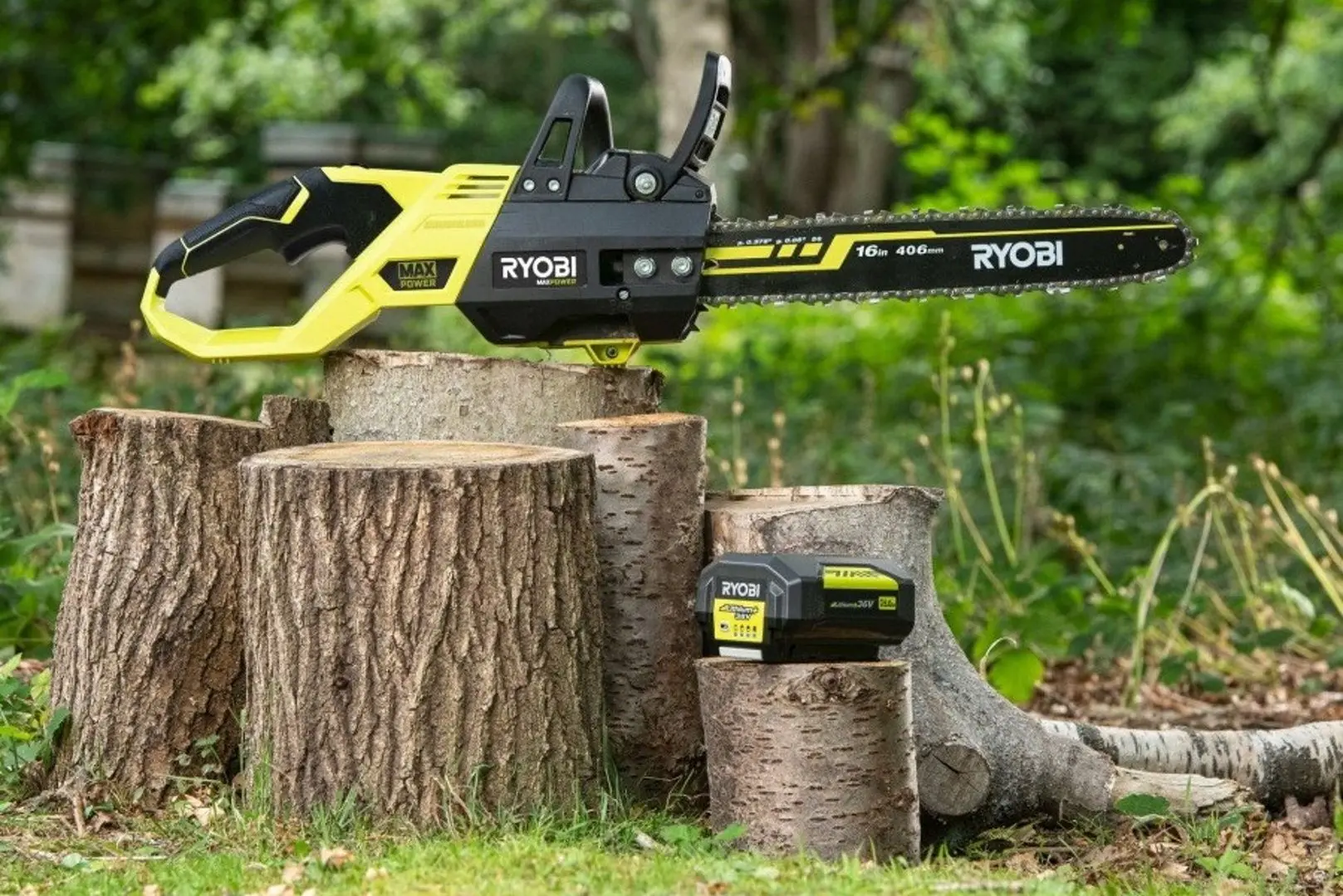Пила цепная аккумуляторная Ryobi RY36CSX40B-160 - 2